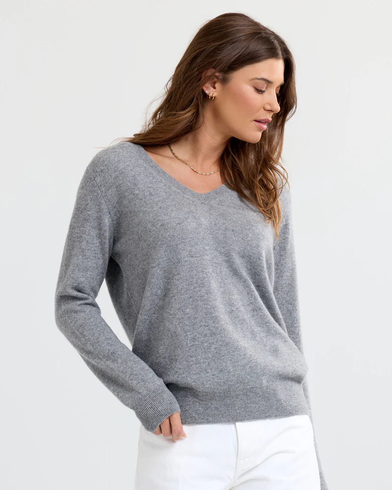 Cashmere V-hals – klassisk