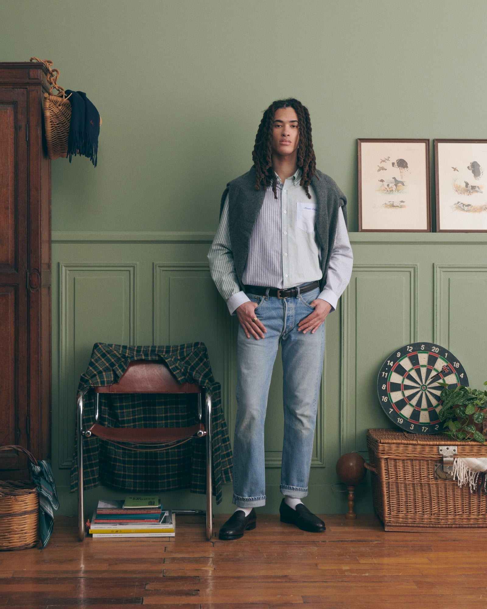 "Brushed Oxford" skjorte i god bomuld