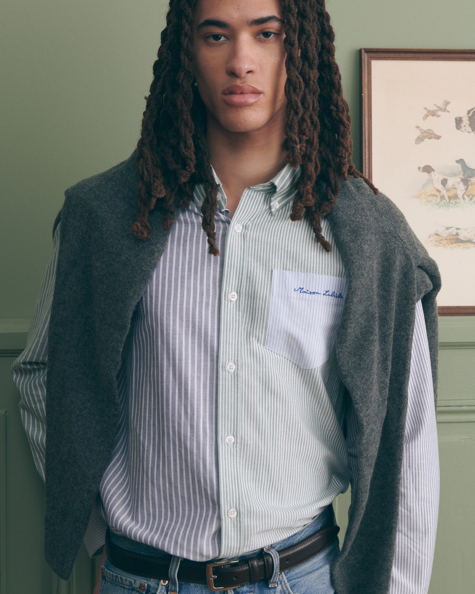 "Brushed Oxford" skjorte i god bomuld
