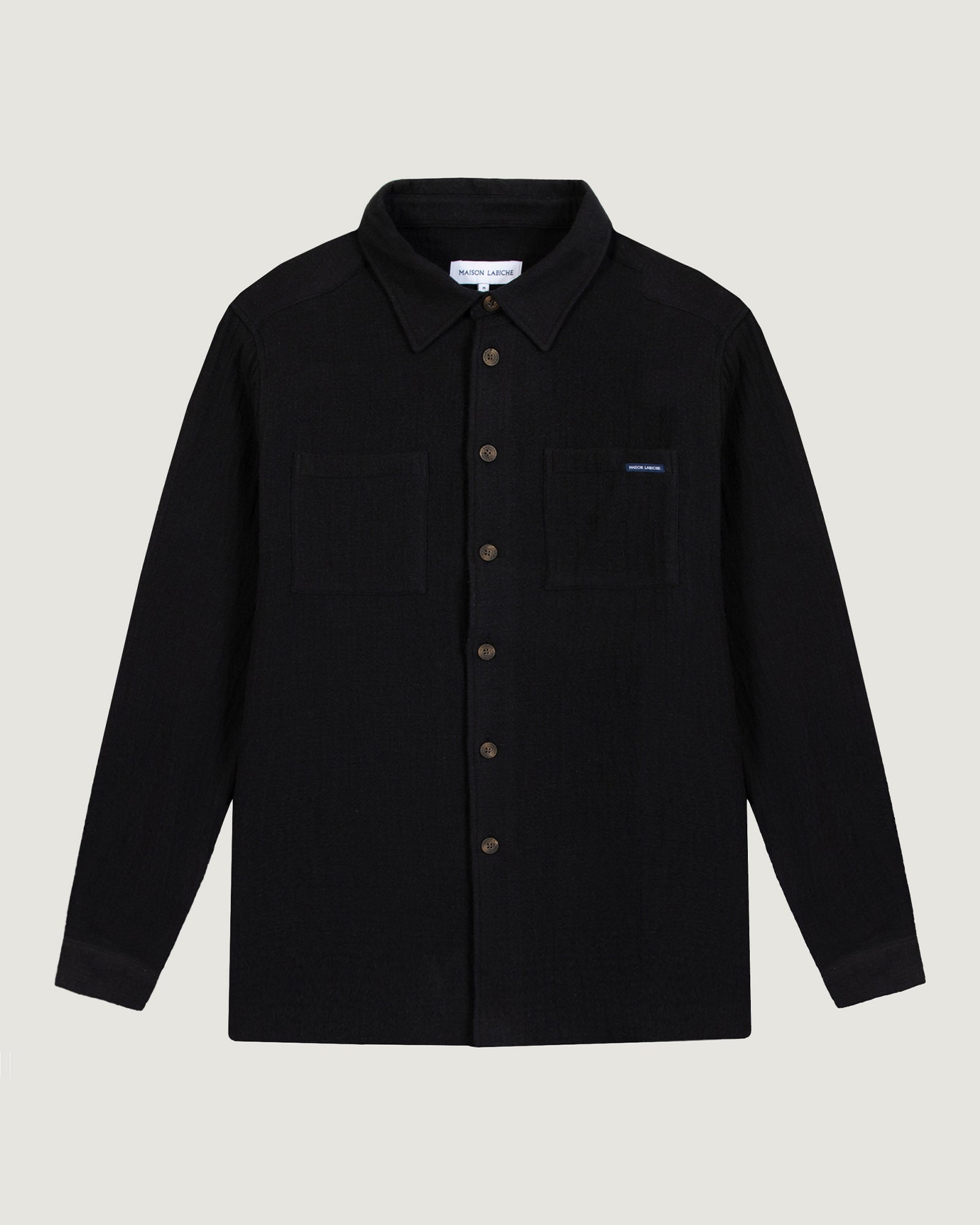 Monge-overshirt i bomuldsgaze