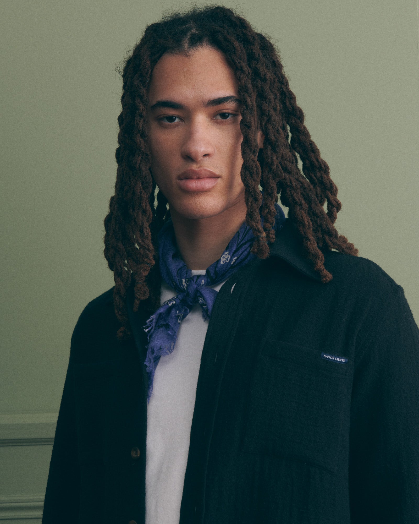Monge-overshirt i bomuldsgaze